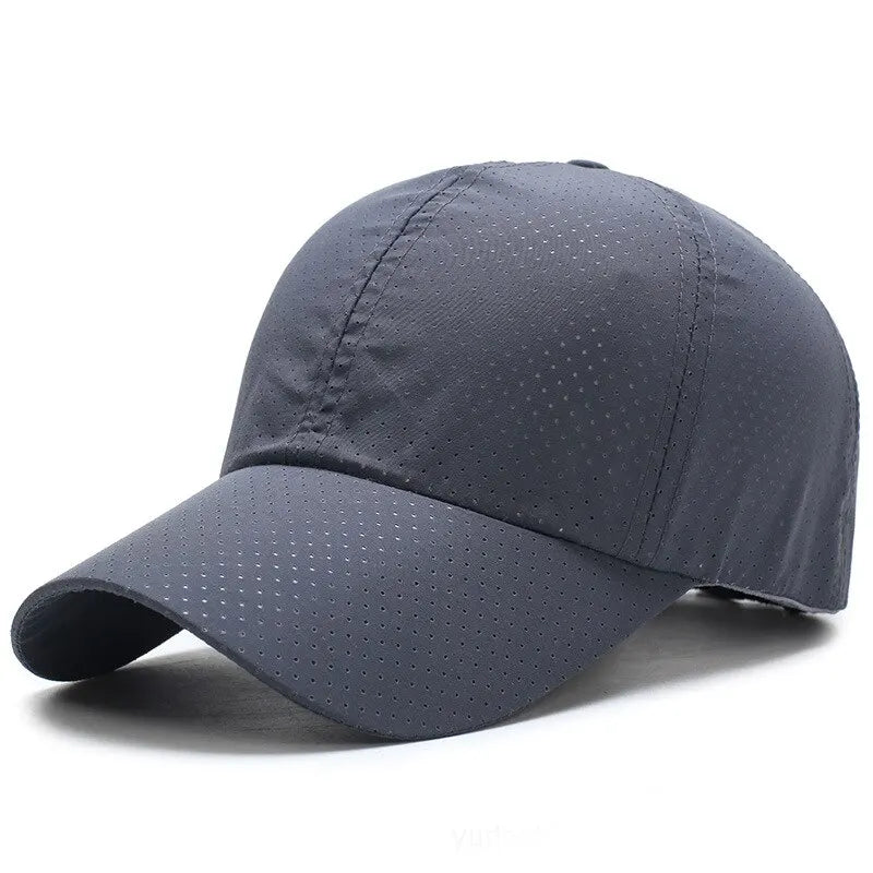 Noxwear - Hat Men Spring Summer Solid Color Mesh Cap Baseball Cap Women Autumn Korean Edition Sunscreen Hat Mesh Breathable Peaked Cap