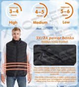 Noxwear - 28/9 Areas Heated Vest Men Jacket Heated Winter Womens Electric Usb Heater Camping Jacket Man Thermal Vest Body Warmer Coat 6XL