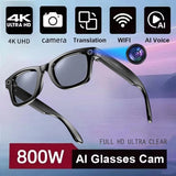 Noxwear - New 800W Camera AI Glasses Men Color-Changing Smart Translation Glasses Photo Video Recording Waterproof Call Smart Sunglasses