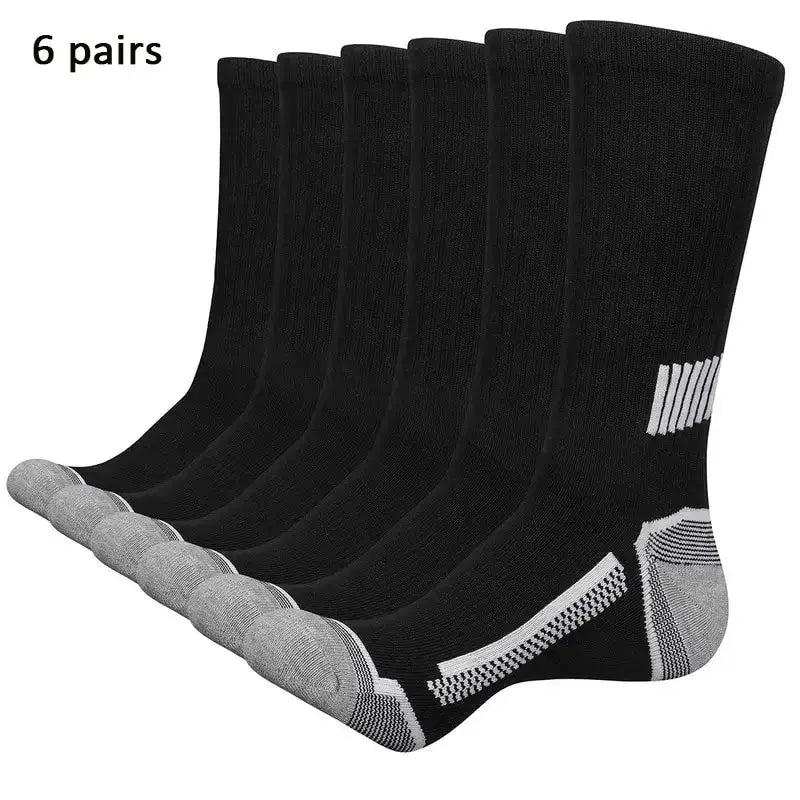 Noxwear - 6 Pairs of MEN'S Sports Socks, Sweat Absorbing, Comfortable and Breathable, Suitable for Basketball Training and Outdoor Running