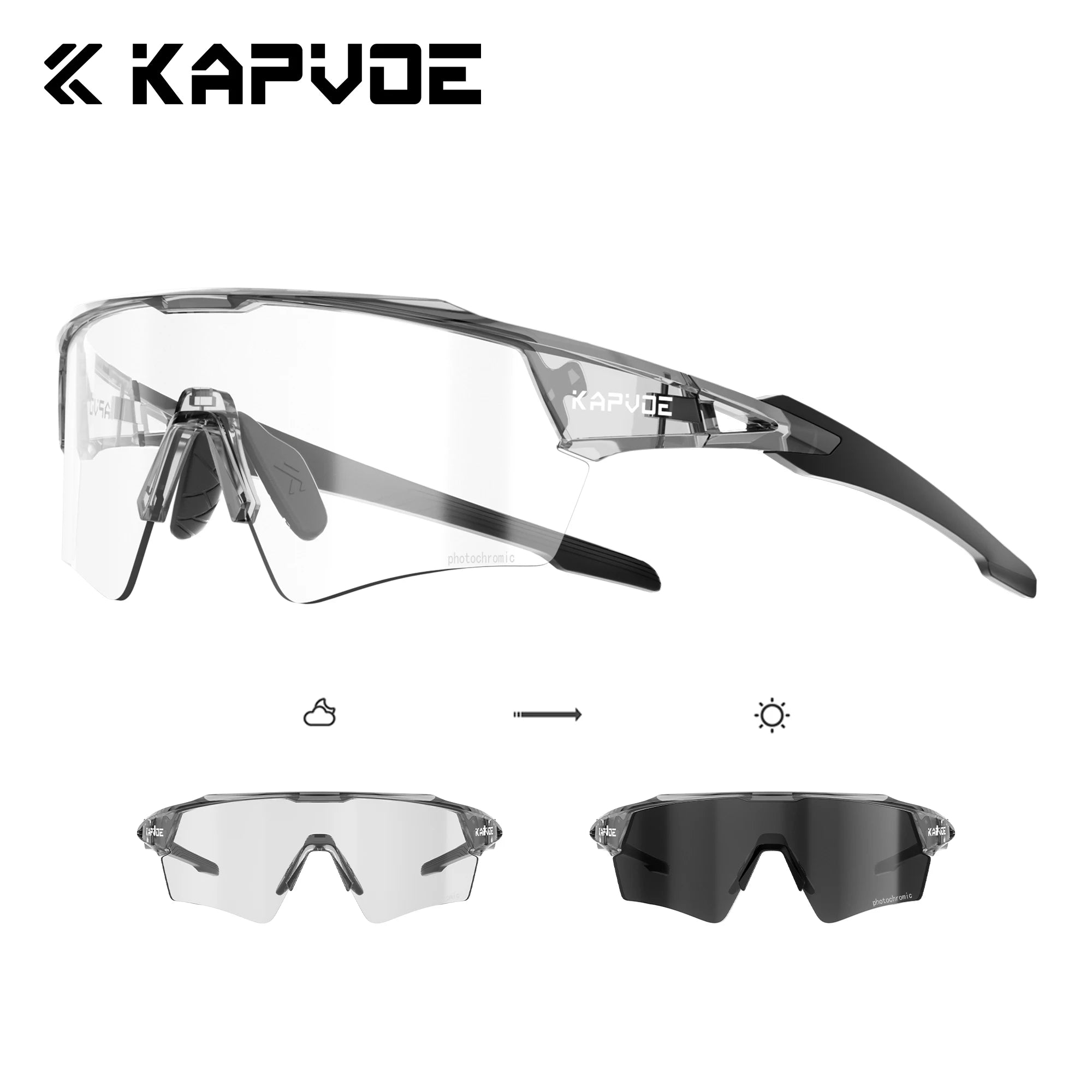 Noxwear - Kapvoe New Photochromic Cycling Sunglasses