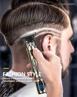 Noxwear - T9 LCD Electric Hairdresser Oil Shaving Head Electric Pusher Carving
