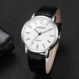 Noxwear - 3PCS/Set Fashio Arabic Dial Men Business Watches Casual Leather Strap Quartz Wristwatches Reloj Hombre（Without Box）
