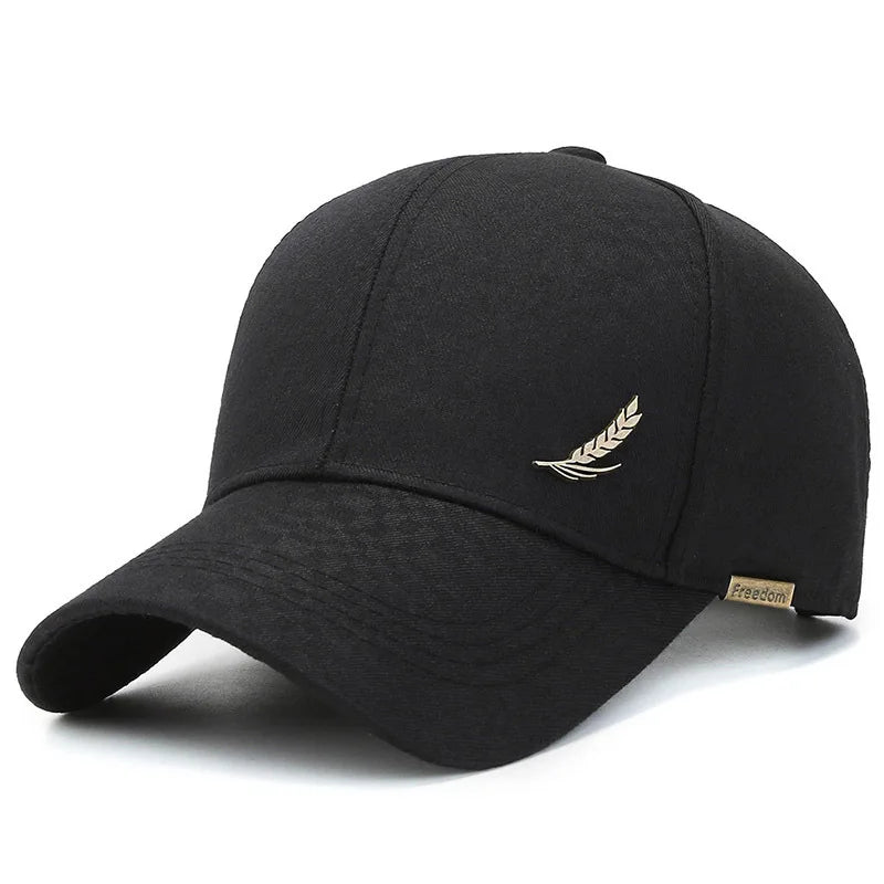 Noxwear-Men's breathable baseball cap, spring and summer fashionable baseball cap, wheat ear copper label outdoor casual baseball cap