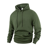 Noxwear - Men's Casual Thicken Hoodies Autumn Winter Long Sleeve Pullover Fashion Loose Solid Color Sweatshirt Spring Warm Outdoor Hoody