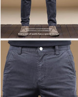 Noxwear - 2025 Summer Thin Cotton Men's Casual Pants Trendy Versatile Elastic Light Business Trousers Work Formal Slim Straight Pants