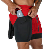 Noxwear - Camo Running Shorts Men Gym Sports Shorts 2 In 1 Quick Dry Workout Training Gym Fitness Jogging Short Pants Summer Men Shorts