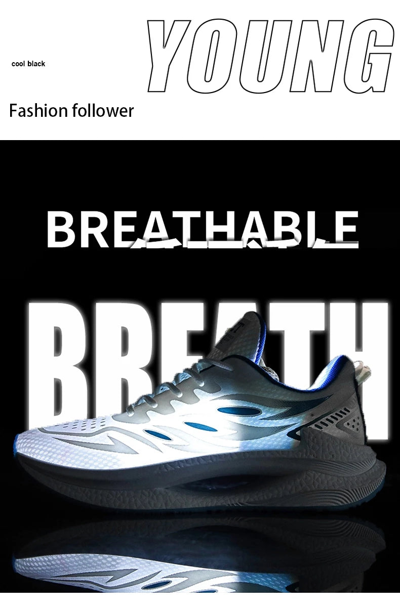 Noxwear - Men's Breathable Sports Shoes Spring New Mesh Casual Fashion Versatile Trendy Men's Shoes Summer Running Shoes Suitable for Outdoor Sports