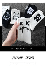 Noxwear - 10 pairs of men's sports socks, casual, breathable, and versatile. Ghost face graffiti personalized socks