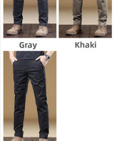 Noxwear - 2025 Summer Thin Cotton Men's Casual Pants Trendy Versatile Elastic Light Business Trousers Work Formal Slim Straight Pants