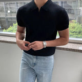 Noxwear - Summer Sports And Leisure Slim Fit T-Shirt Fashionable Men's Golf Polo Shirt Open Neck Breathable Quick Drying Short Sleeved Top