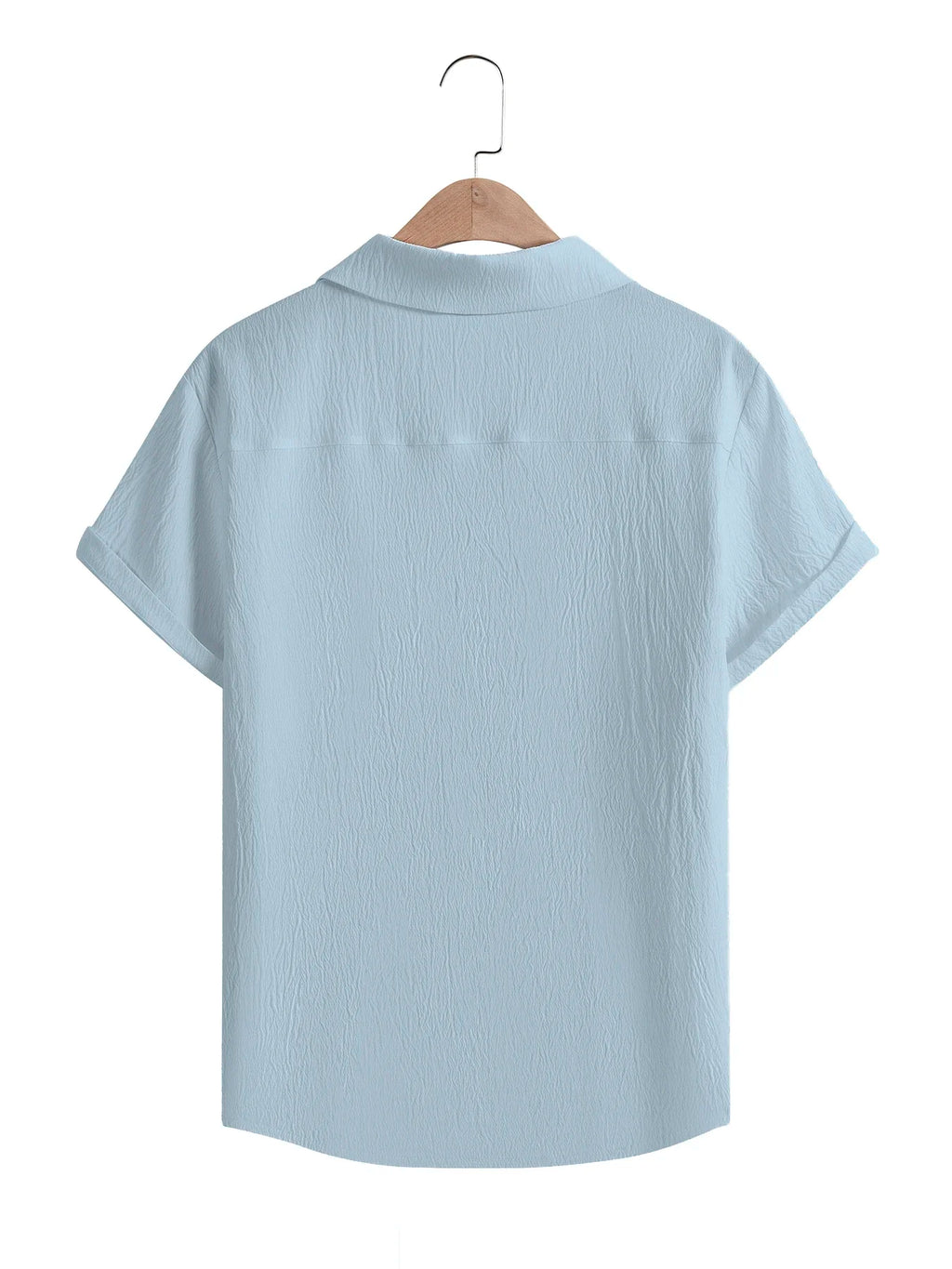 Noxwear - Men's Casual Button Down Shirts Short Sleeve Textured Summer Beach Shirt Cuban Vacation Shirts with Pocket S-XXXL