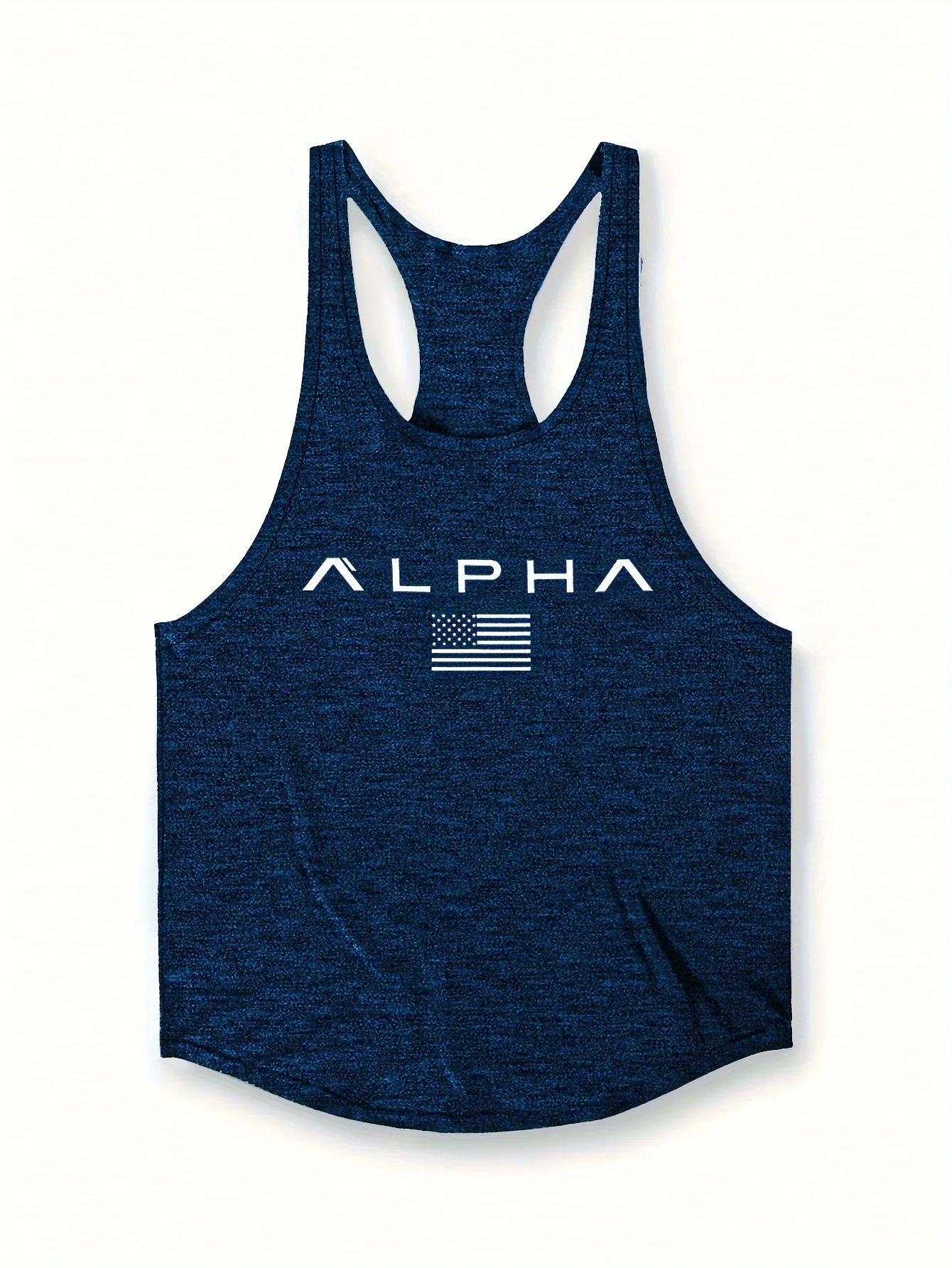 Noxwear - Cross-border European Size Alpha Men's Printed Round-neck Fitness Vest, Undershirt, Muscle Quick-drying Basketball Vest