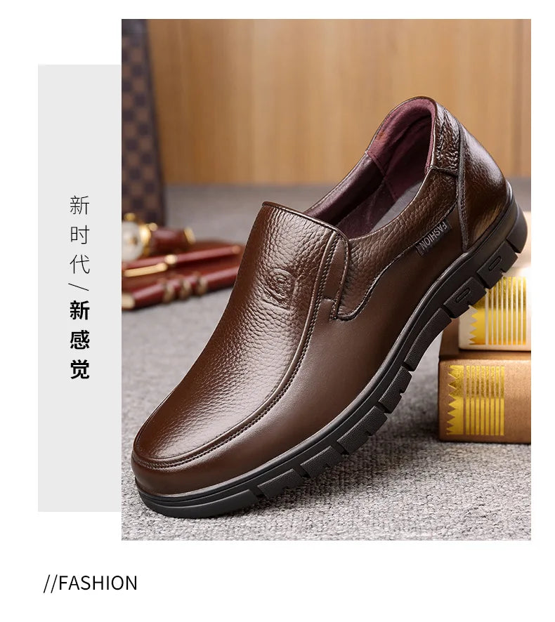 Noxwear - Summer New Men Leather Shoes soft soled