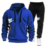 Noxwear-New men's autumn and winter suit zipper hoodie + trousers suit casual men's sportswear warm suit
