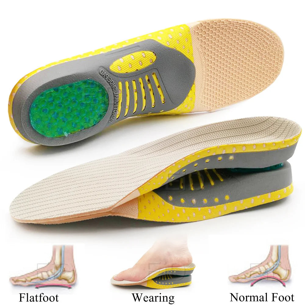 Noxwear - Premium Orthotic Gel Insoles Orthopedic Flat Foot Health Sole Pad For Shoes Insert Arch Support Pad For Plantar fasciitis Unisex
