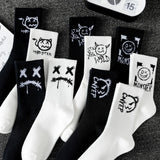 Noxwear - 10 pairs of men's sports socks, casual, breathable, and versatile. Ghost face graffiti personalized socks