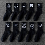 Noxwear - 10 pairs of men's sports socks, casual, breathable, and versatile. Ghost face graffiti personalized socks