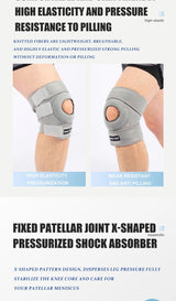 Noxwear - JASONTUTU 1PCS Breathable Four Spring Knee Support Brace Kneepad Adjustable Patella Knee Pads Safety