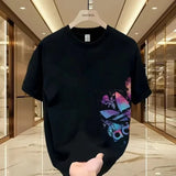Noxwear - Summer New Casual Men's and Women's Printed Short-sleeved Cotton T-shirt Loose and Versatile Fashion Half-sleeved Casual Wear