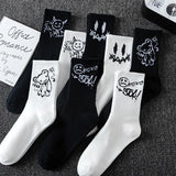 Noxwear - 10 pairs of men's sports socks, casual, breathable, and versatile. Ghost face graffiti personalized socks