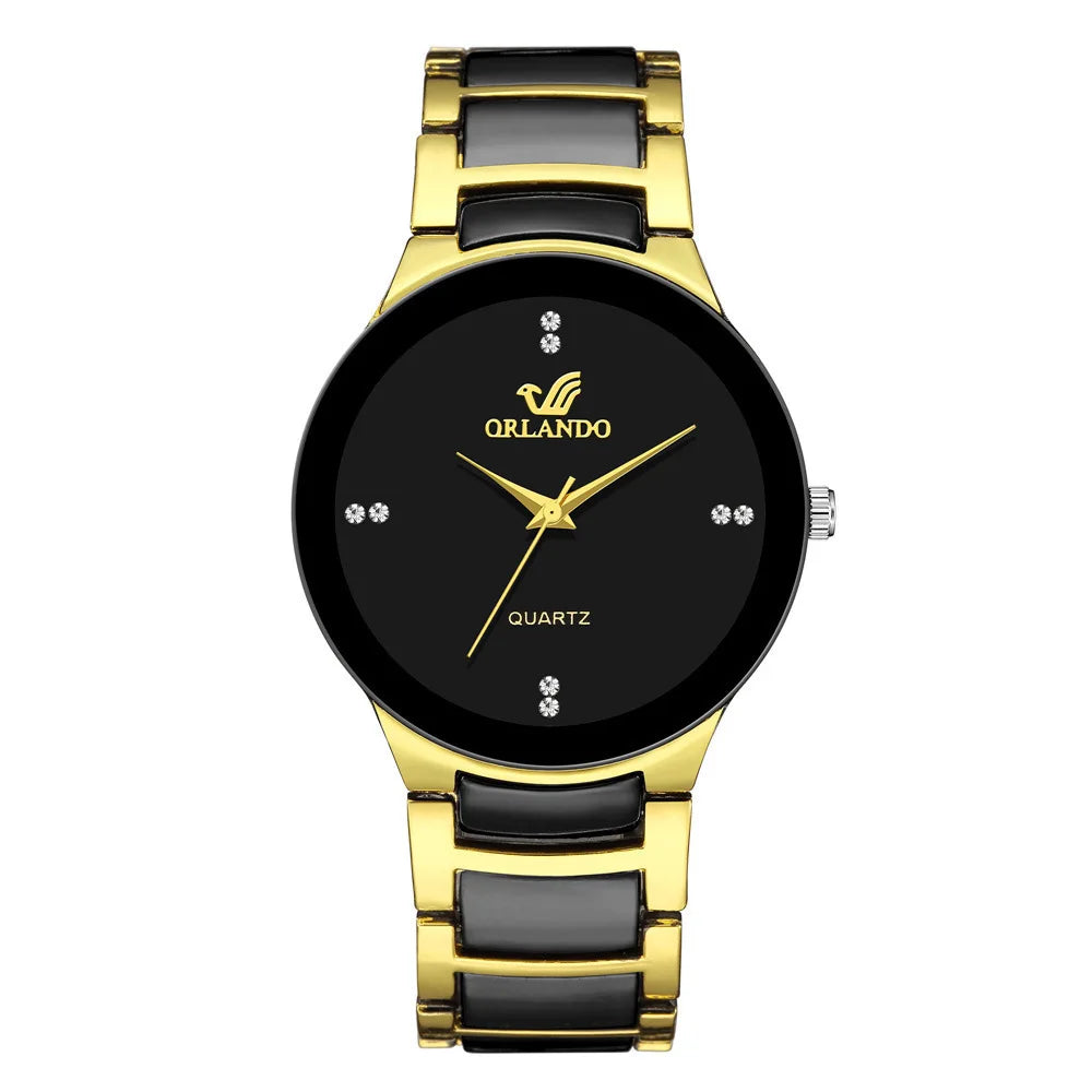 Noxwear - hot sale black dial steel quartz men business watch