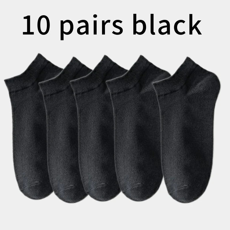Noxwear - 10/5/3pairs Breathable Con Sports Stockings Men Bamboo Fiber Autumn and Winter Men Socks Sweat Absorption Deodorant.