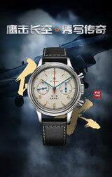 Noxwear - Men's watches 1963 pilot automatic watch 42mm waterproof retro quartz chronograph vintage dress watch
