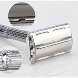 Noxwear - Men Shaving Razor with Blade Sliver Folding Shaving Knife Facial Hair Stainless Steel Straight Razor Barber Tools 10 Pcs Blades