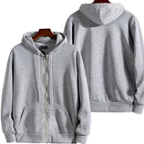 Noxwear-Zipper Hoodies Autumn Winter Men's New Long Sleeve Hooded Sweatshirt Fashion Casual Male Outfit Sportwear Loose Fit Clothes