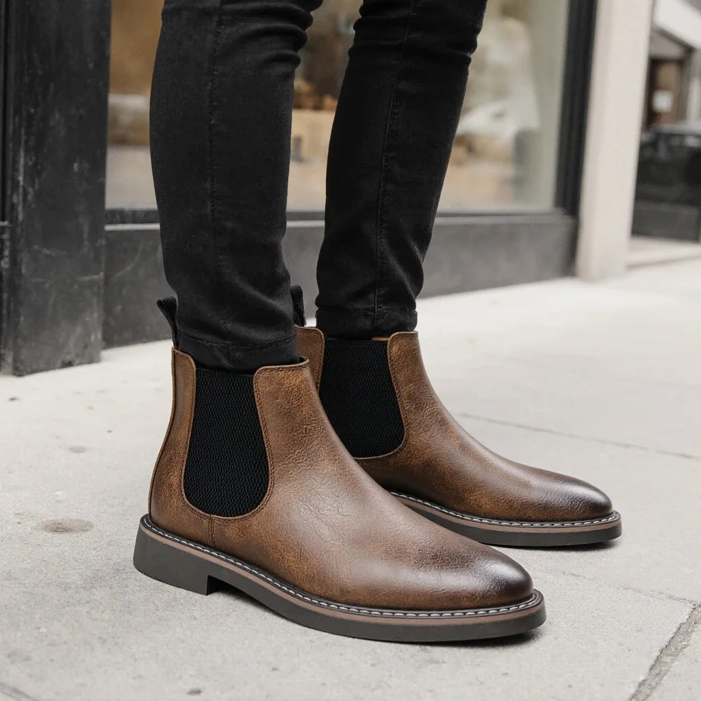 Noxwear - 2026 Men Chelsea Boots Ankle Boots For Men Retro Comfortable Brand Retro Fashion