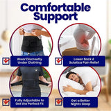 Noxwear - Lower Back Brace with 6 Stays Anti-skid Orthopedic Lumbar Support Breathable Waist Support Belt for Men Women Gym Pain Relief