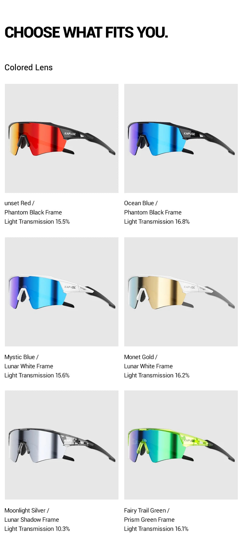 Noxwear - Kapvoe New Photochromic Cycling Sunglasses