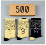 Noxwear - Chaussettes d'équipage Cactus Jack en coton pour hommes, 3 paires/boîte, livraison gratuite