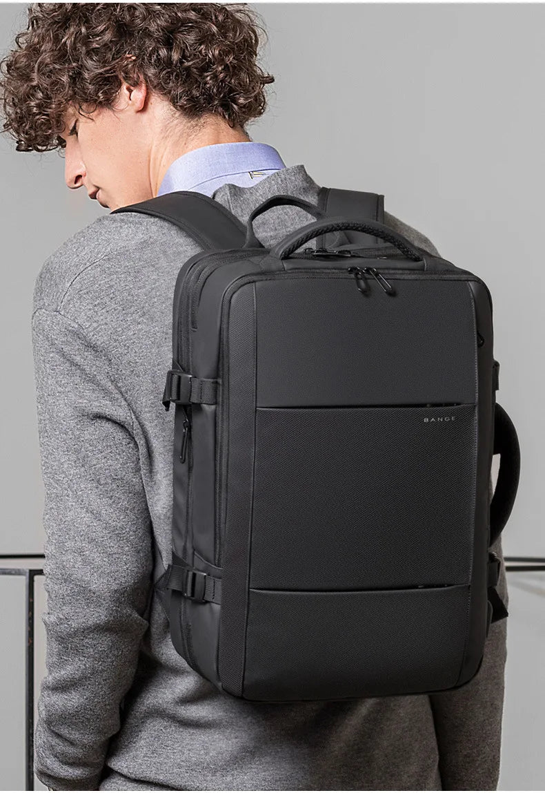 Noxwear - Bange Travel Backpack, Backpack School Expandable USB Bag Large Capacity 17.3 Laptop Waterproof
