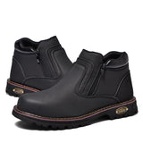 Noxwear - Steel toe cap boots waterproof non-slip work shoes for men women anti smash anti puncture leather construction site safety shoes