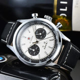 Noxwear - Men's watches 1963 pilot automatic watch 42mm waterproof retro quartz chronograph vintage dress watch