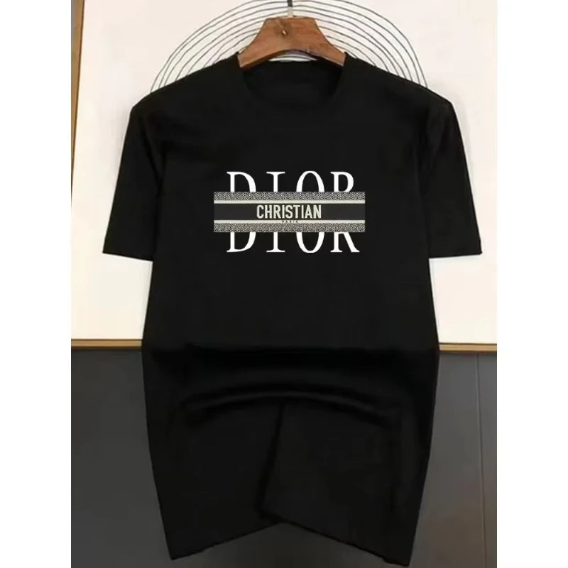 Noxwear - Summer Men's Fashion Short-sleeved Basic Minimalist Style Printed Pattern Pure Cotton T-shirt, Women's Casual Premium T-shirt