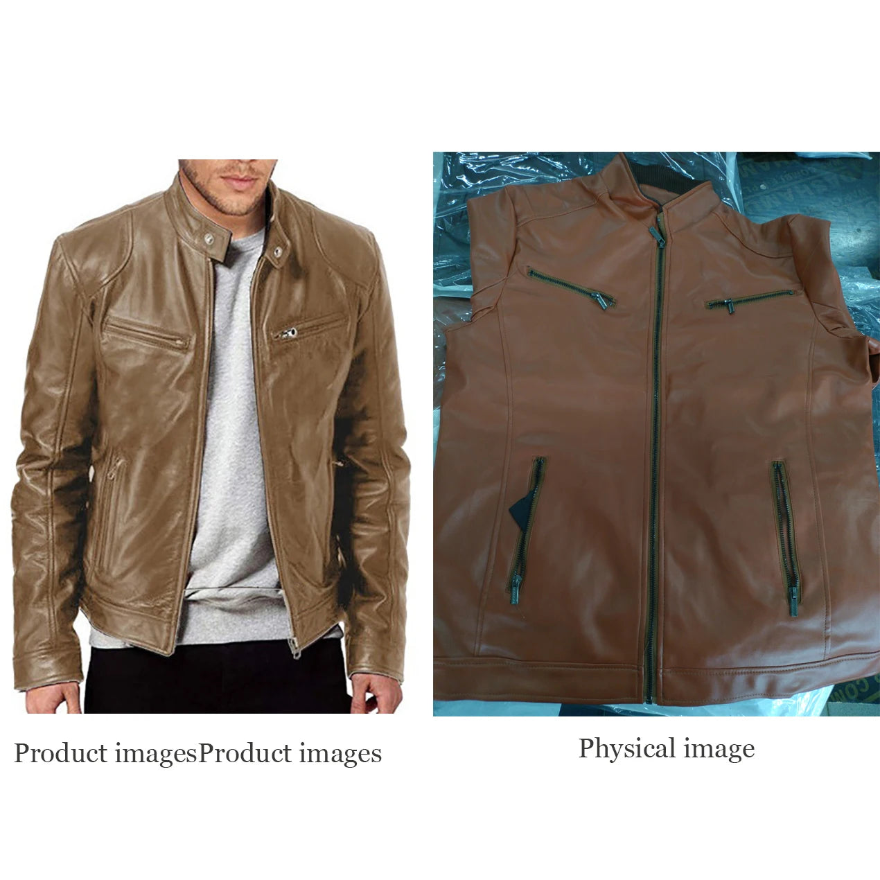 Noxwear - Motorcycle Leather Jackets Man Casual Fashion Motorcycle Coat Slim Fit Lapel PU Jackets Autumn Anti-wind Leather Coat Male