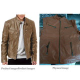 Noxwear - Motorcycle Leather Jackets Man Casual Fashion Motorcycle Coat Slim Fit Lapel PU Jackets Autumn Anti-wind Leather Coat Male