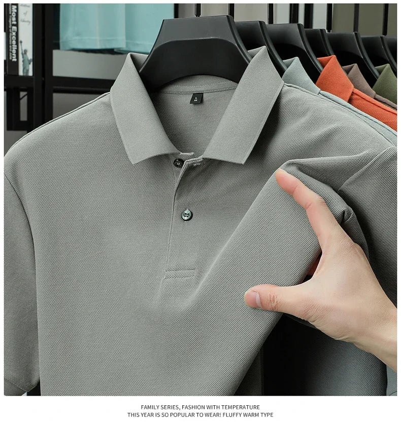 Noxwear - Men's 100% Cotton Polo Shirt - Summer Casual Breathable Tee,19 Colors,Ideal for Golf and Sports,Business Casual,Silk-Like Finish