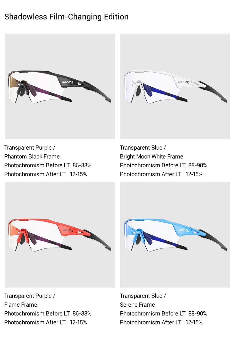 Noxwear - Kapvoe New Photochromic Cycling Sunglasses
