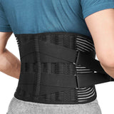 Noxwear - Lower Back Brace with 6 Stays Anti-skid Orthopedic Lumbar Support Breathable Waist Support Belt for Men Women Gym Pain Relief