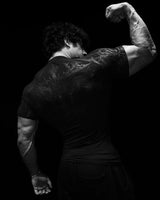 Noxwear - GYM T-shirt Men's Dark Gothic Print Muscle Tee  High Elasticity And Quick Drying Exercise For Bodybuilding Training 2025 Summer