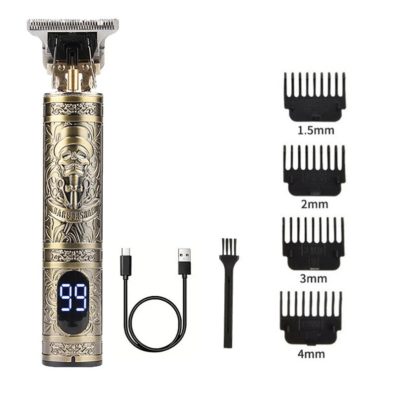 Noxwear - T9 LCD Electric Hairdresser Oil Shaving Head Electric Pusher Carving