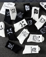 Noxwear - 10 pairs of men's sports socks, casual, breathable, and versatile. Ghost face graffiti personalized socks
