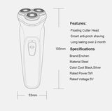Noxwear - ENCHEN Blackstone Electrical Rotary Shaver for Men 3D Floating Blade Washable Type-C USB Rechargeable Shaving Beard Machine