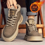 Noxwear - Winter New Man Shoes Classic Men Retro Ankle Boots Fashion Waterproof No-slip High-top Casual Shoe Work&Safty Boots Botas Hombre