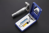 Noxwear - Men Shaving Razor with Blade Sliver Folding Shaving Knife Facial Hair Stainless Steel Straight Razor Barber Tools 10 Pcs Blades