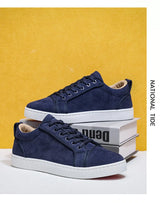 Noxwear - Autumn New Shoes for Men Suede Leather Casual Shoes Fashion Flat Skateboard Shoes Youth Cool Sneaker